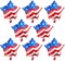 4th of July Star Shaped American Flag Celebration Party Balloons, 18 Inches Patriotic Party Foil Balloon For Independence Day, Veterans Day, Memorial Day, US Election Holiday Event Decorations